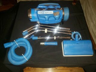Rare Vintage Royal Power Tank Canister Vacuum 4.  3 Hp Model 413 With Attachments
