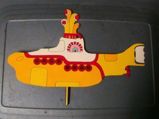 The Beatles " Yellow Submarine " Metal Sign By Judie Bomberger Vintage Rare