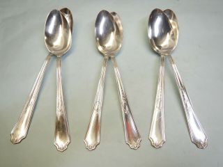 6 Warwick Oval Soup/dessert Spoons - Elegant 1930 