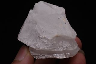55g Natural Clear Pink Fluorescent Calcite Crystal Cluster Rare Mineral Specimen