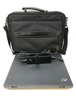 IBM ThinkPad Type 2628 Laptop w/ Charger and Carry Case Rare 2