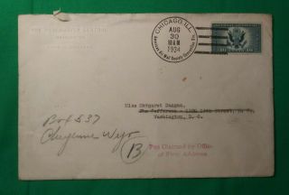 1934 First Day Letter Signed By James A.  Farley - Air Mail First Sheet - Very Rare