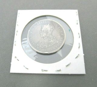 Vintage 1921 925 Sterling Rare Australian 1 Florin - 2 Shillings Omn Rex Coin