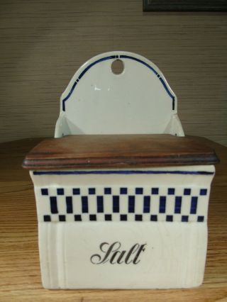 Vtg Antique Salt Box Ceramic German Made In Germany For C.  B.  No.  24