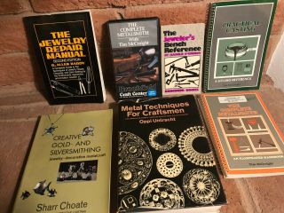5 Instruction Jewelry Making Books And Vhs Tape Metalsmithing Rare