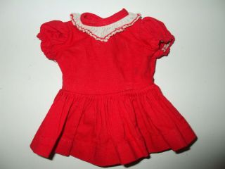 Vintage Tiny Terri Lee Doll Red Dress - Tagged