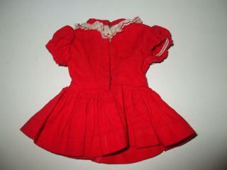 Vintage Tiny Terri Lee Doll Red Dress - Tagged 2