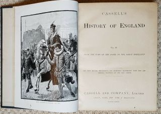Antique 19th Century Illustrated History Of England Vol Ii Book Cassell 
