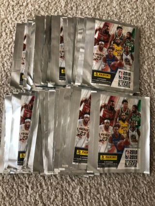 2018 - 19 Panini Nba Stickers 50 Packs (1 Box) Luka Doncic Rookie Trae Young Rare