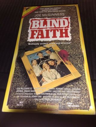 1990 Blind Faith Vhs Tv Mini - Series Robert Urich Johnny Galecki Noah Wyle Rare