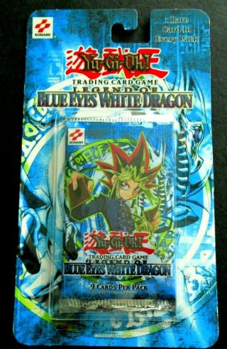 1996 Yu Gi Oh Blue Eyes White Dragon Rack - Rare Card Every Pack