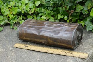 Antique Copper Hot Water Bottle Carriage Warmer with Screw Top - Vintage 3
