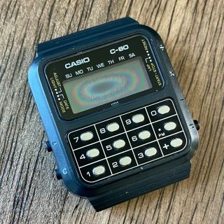 Rare Vintage 1980 Casio C - 80 Digital Calculator Watch Made In Japan,  Module 133