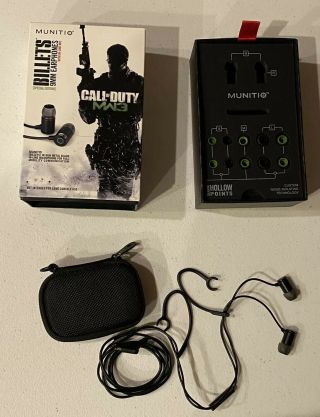Munitio Call Of Duty Modern Warfare 3 Mw3 9mm Billets Earbuds Headphones.  Rare