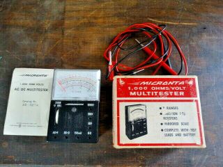 Vintage Micronta (22 - 027) 1,  000 Ohms / Volt Multitester