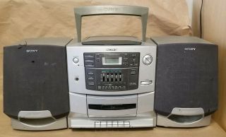 Sony Cfd - Z500 Am/fm Cd/cassette Player Boombox Radio - Shelf - Rare -