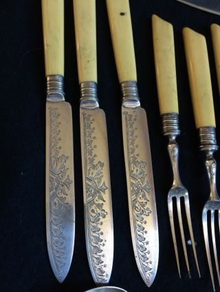 Antique & Vintage Silver Plate & other Canteen Cutlery items,  forks,  etc,  18 items 2