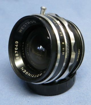Rare Vintage Isco - Gottingen Westron Black 35mm F/3.  5 M42 Screw Mount Vgc