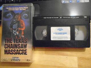 Rare Oop Texas Chainsaw Massacre Vhs Film 1974 Horror Leatherface Media Pressing