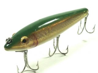 L&s Mirrolure 7m22 Floater 3 - 1/2 " Fishing Lure Fly Cast Bait Tackle Green Gold