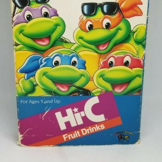 Teenage Mutant Ninja Turtles They Shrunk Michaelangelo Error VHS Hi - C Drink Rare 3