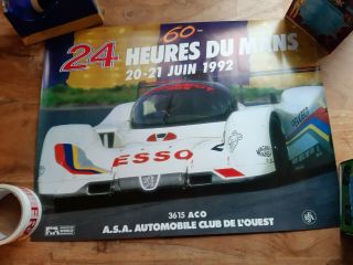 Rare - Racing Le Mans 24 Heures Du Mans 1992,  Germany Racing Poster 16x21 "