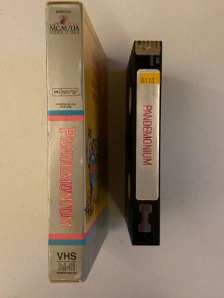 Pandemonium VHS rare big box MGM slasher horror spoof 1982 Smothers Kane Ruebens 2