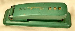 Vintage Swingline Cub Stapler Turquoise Blue Metal Made in USA Does Work 2