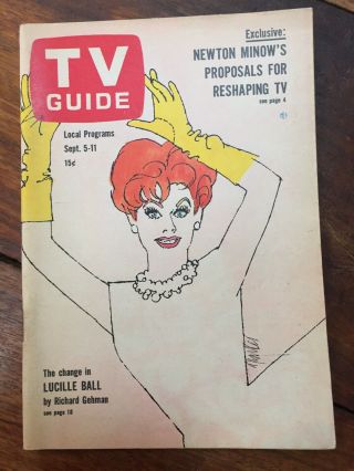 Saint Lawrence September 5 1964 Tv Guide Lucy Lucille Ball Mrs.  Chuck Connors