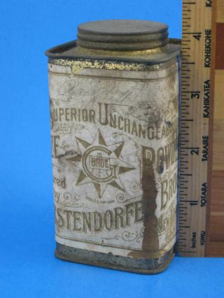 Vintage Antique Advertising Tin,  Bronze Powder,  Gerstendorfer Bros.  York 2