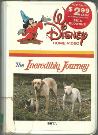 Walt Disney The Incredible Journey Beta Rare