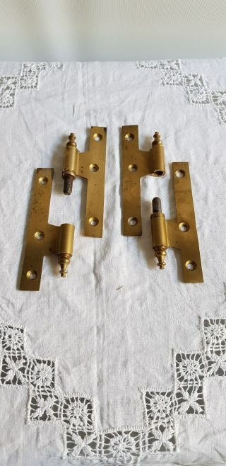 Antique Brass Steeple Hinges 4 " X 2.  5 "