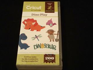 Dino Play Rare Dinosaur Cricut Cartridge With Booklet Box Overlay Linked