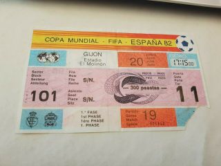 Fifa World Cup 1982 Ticket Game 19 Chile V Austria Rare