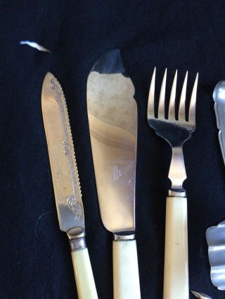 Vintage Silver Plate other Canteen Cutlery items,  forks,  fish servers etc,  14 items 2
