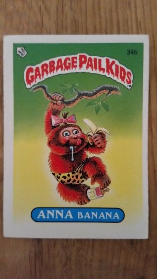 Garbage Pail Kids Anna Banana 34b Topps Cards 1985 Matte Uk Mini Rare