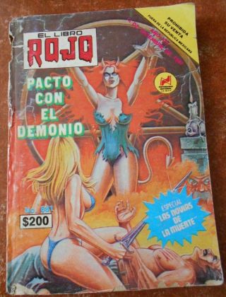 Libro Rojo Comic Sexy Women Horror Satanic Ritual Devil Deviless Strangling Rare