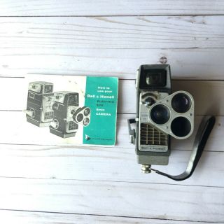Antique Bell Howell Electric Eye 8mm Movie Camera 1954 Vtg Art Deco Décor Mcm