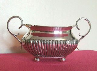 Antique Silver Plated Sugar Bowl By William Hutton Hard Soldered A1