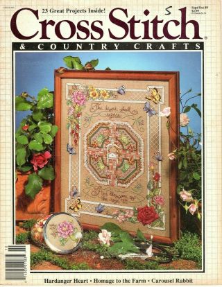 Cross Stitch And Country Crafts October 1989 - Hardanger Heart - 23 Projects