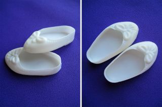 Russian Vintage Soviet Dolls Shoes,  On A Heel,  7.  2 Cm,  Plastic,  Marked,  Ussr,  80s
