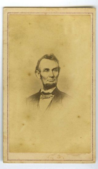 Rare Abraham Lincoln Civil War Era Vintage Stamped Cdv Photo Carte De Visite