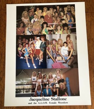 Vintage 1980s G.  L.  O.  W.  Wrestling Photo Promo Jackie Stallone Rare Gorgeous