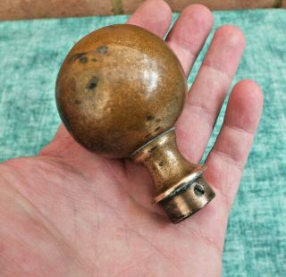Reclaimed Antique / Vintage Bronze / Brass Threaded Door Handle / Knob (c)