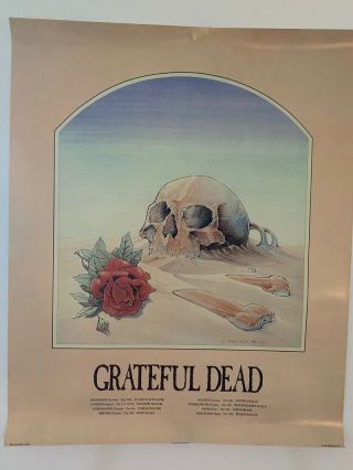 Grateful Dead Vintage 1981 Poster Litho Stanley Mouse 22 " X 28 " Europe Rare