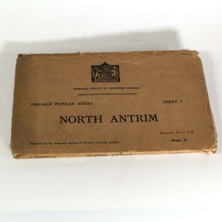 Vintage Ordnance Survey Map Of North Antrim 1938
