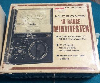 Vintage Micronta 18 - Range MultiTester RadioShack No.  22 - 201U Cleaned 2