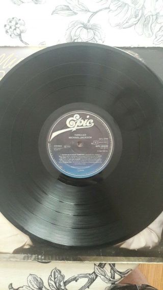 Michael Jackson ‎– Thriller 12 Inch Vinyl Rare Epic ‎– 85930