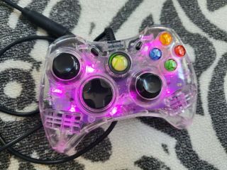 Rare Purple Afterglow Xbox 360 Wired Controller - Cleaned,  &