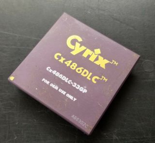 Cyrix Cx486dlc - 33gp 33mhz 386 Upgrade Cpu 132 - Pin - Rare Ceramic Vintage 486